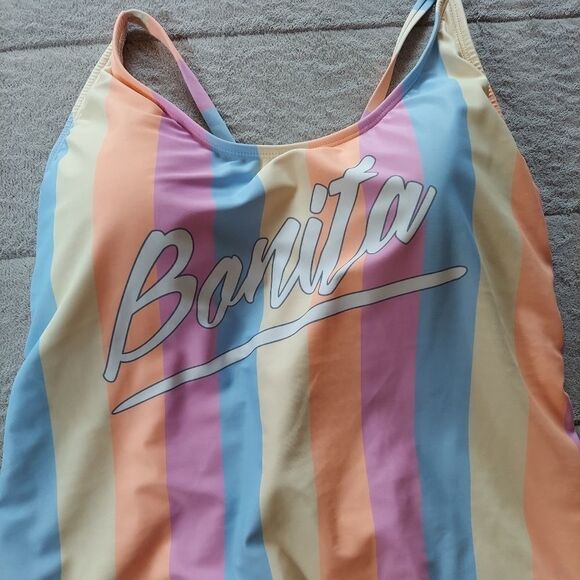 Blu C 'Bonita' Striped One Piece Swimsuit - Picture 2 of 8